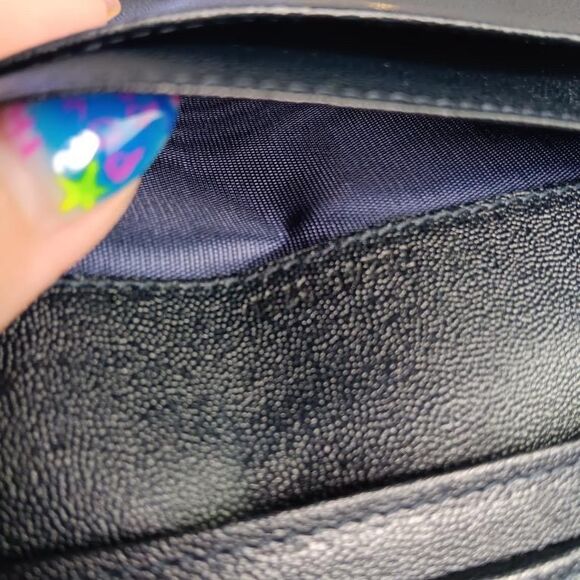 Vintage Gucci Dark Midnight Blue Wax Calf Leather Gold Turn Lock Wallet w/Box - Picture 13 of 16